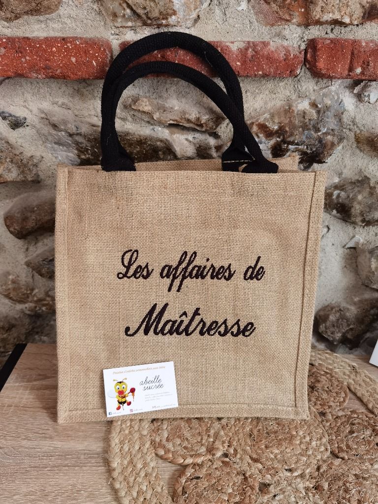 sac en toile de jute format moyen