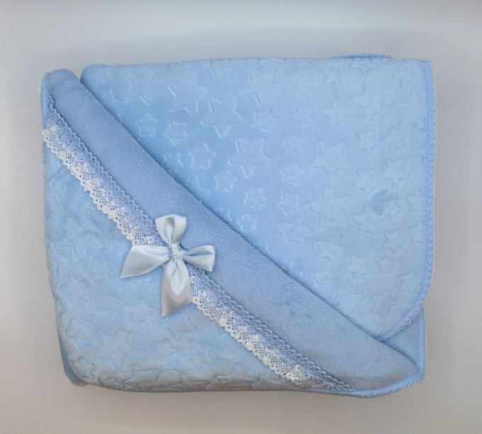 couverture doublée bleue personnalisée