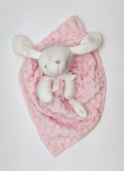 doudou lapin rose personnalisé