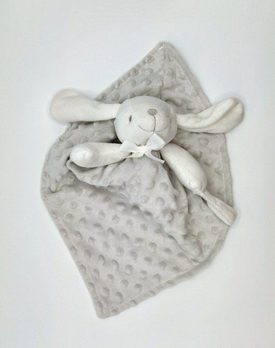 doudou lapin gris