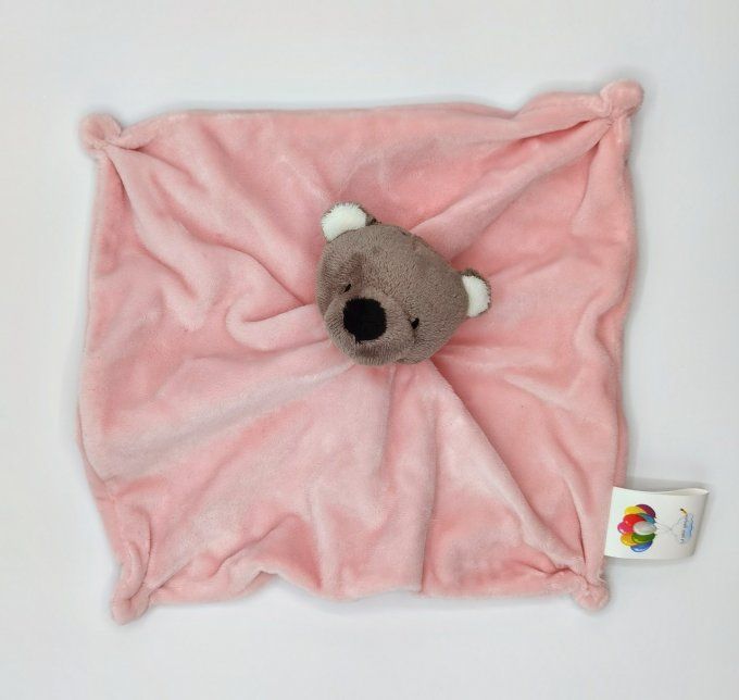 doudou nounours rose personnalisé