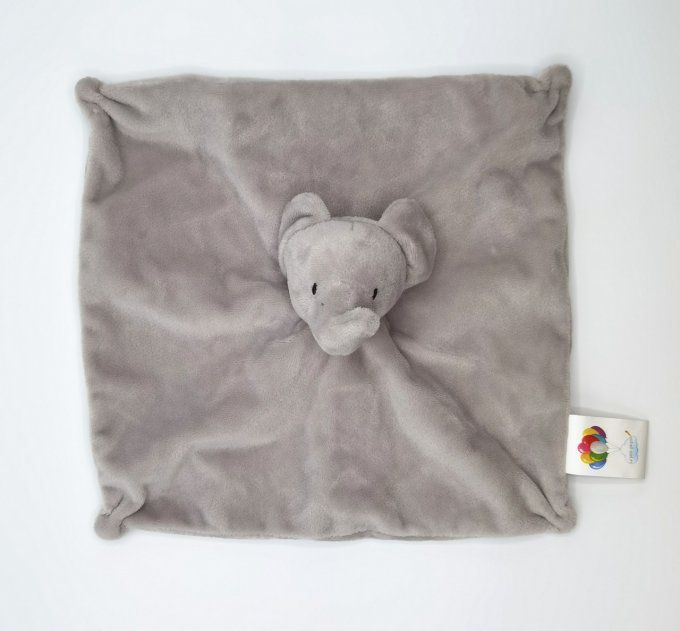 doudou éléphant gris personnalisé