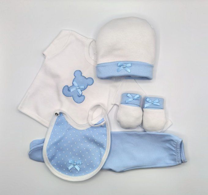 coffret pyjama bleu personnalisé