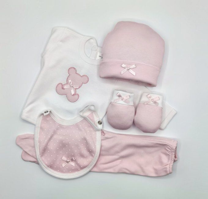 coffret pyjama rose personnalisé