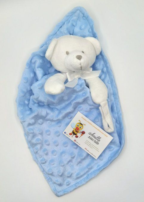 doudou ourson bleu