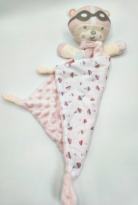 doudou parachutiste rose personnalisé