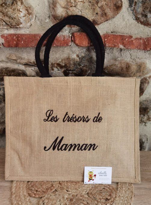 sac toile de jute personnalisé grand format